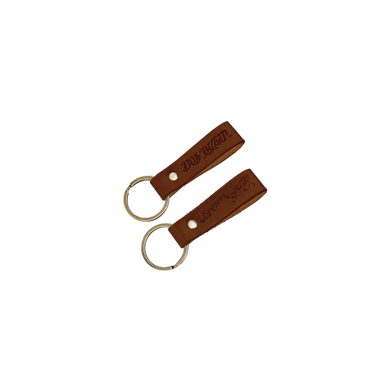 Forever Young Leather Keychain