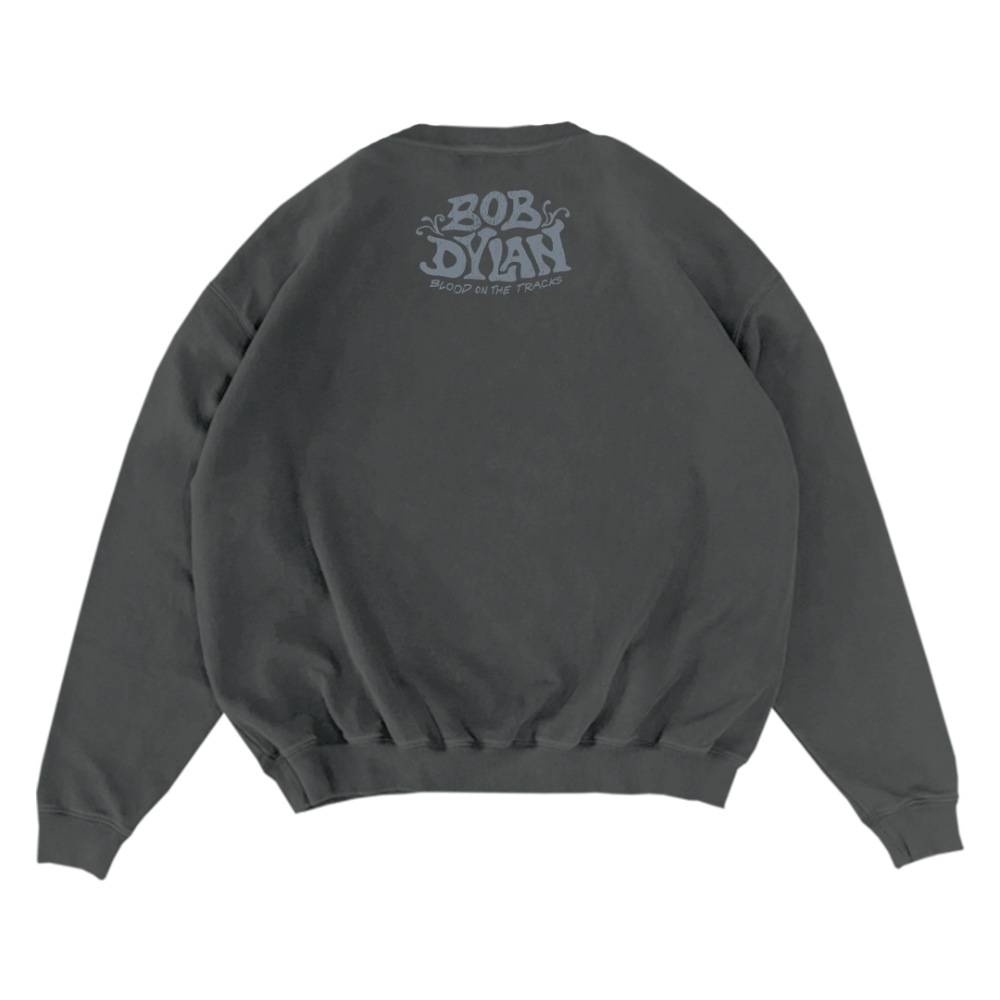 Blood On The Tracks Song Titles Crew Neck Sweatshirt Back