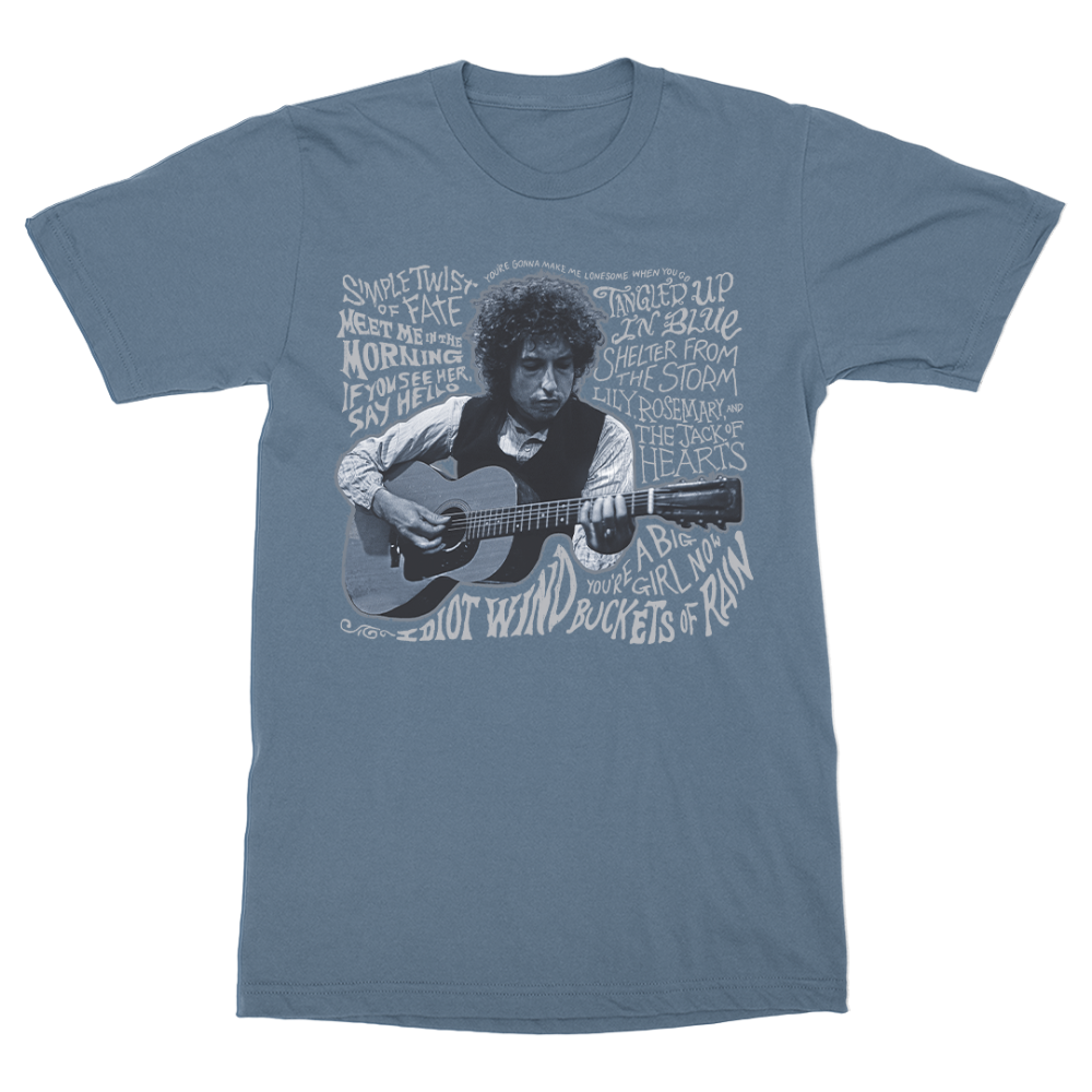 Blood On The Tracks Song Titles T-Shirt Front