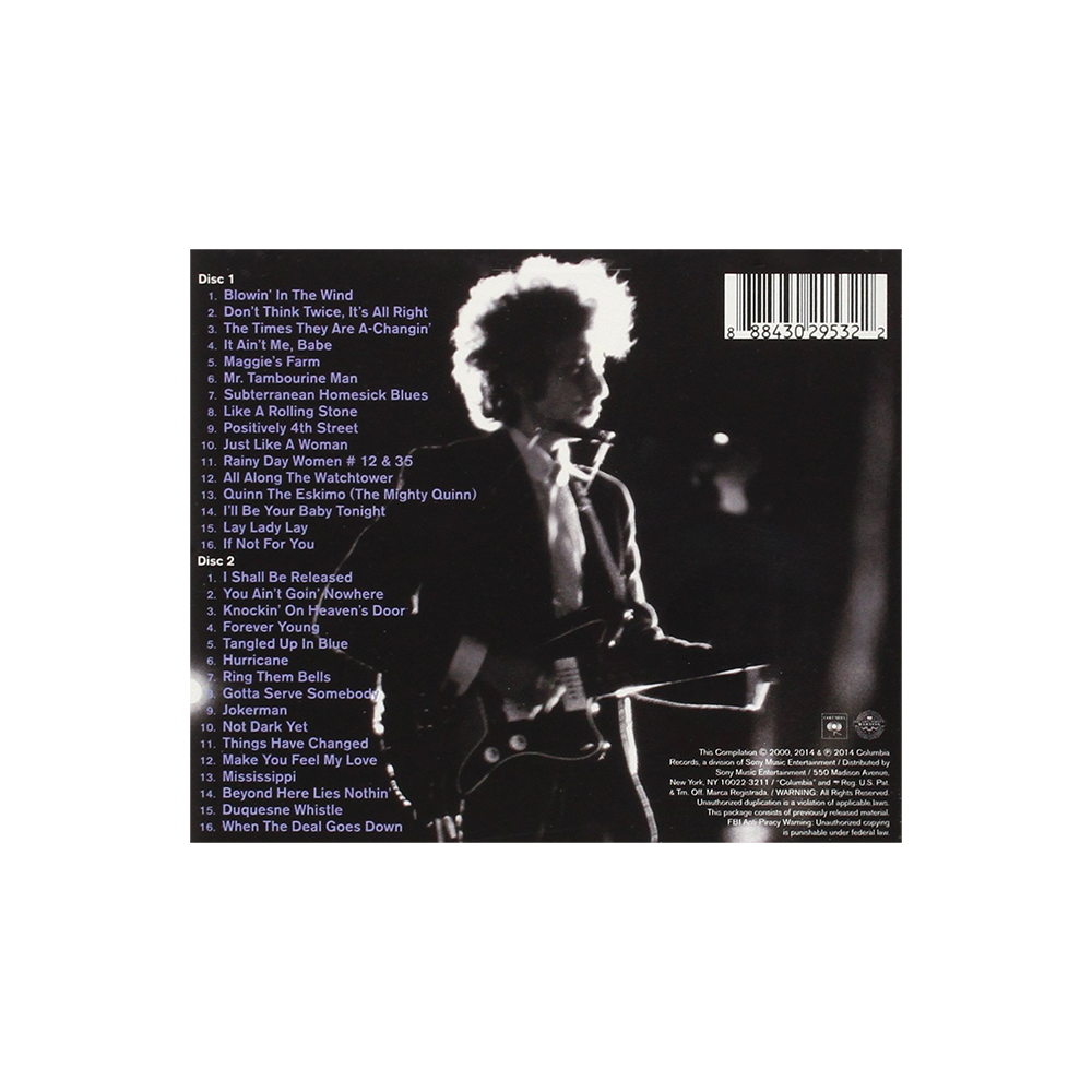 The Essential Bob Dylan CD Back Cover